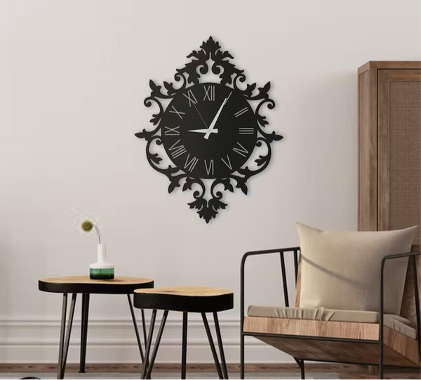 Abstract awrt mdf wooden clock