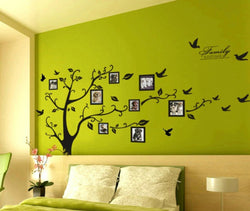 Large 200×250 Cm 79×99 In – Black 3d Diy Photo Tree Pvc Wall Decals Adhesive Family Wall Stickers Mural Art Home Decor