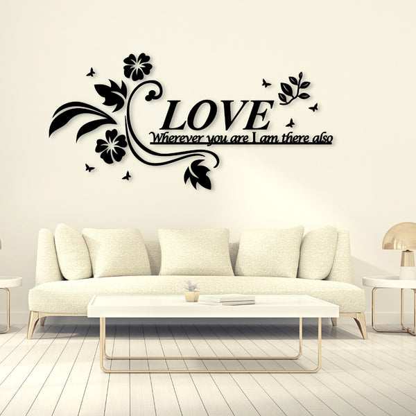 Love Quotewall Art Wall Art | Wall Decor Wall Frame I Wall Frame For Bedroom I Black Color