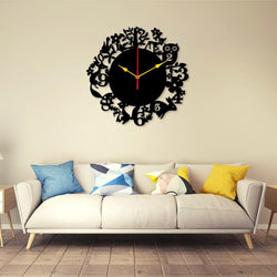 Jungle Dial 12×12 Wall Clock I Wall Clocks For Bedroom I Quartz Watch Diy Design Black Color