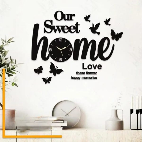 Our Sweet Home 3d Wooden Wall Clock