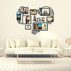 8 Frame Love Wall Art Family Collage Picture Frames Decorations For Living Room Bedroom Kids Dinning Modern Room