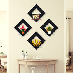 (pack Of 4) Square Hexa Shelves Art Home Decorations