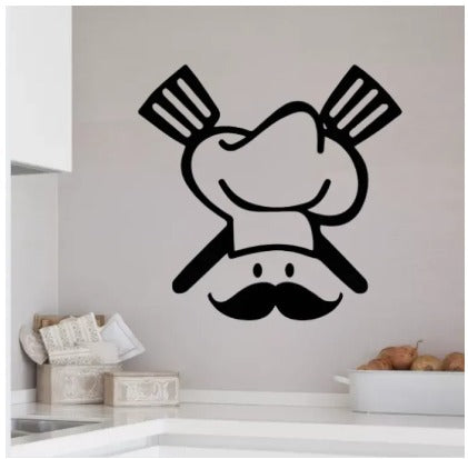 9 Different Piece Kitchenwares Wall Stickers Decorative Sticker | 12×12 Inch Each Sticker