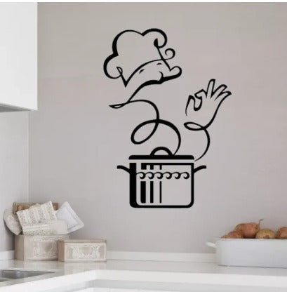 9 Different Piece Kitchenwares Wall Stickers Decorative Sticker | 12×12 Inch Each Sticker