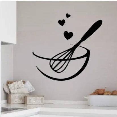 9 Different Piece Kitchenwares Wall Stickers Decorative Sticker | 12×12 Inch Each Sticker