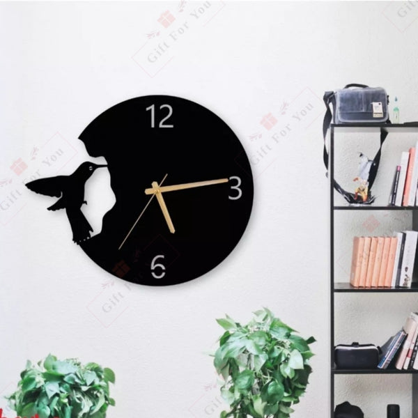 3d Wooden Bird Wall Clock Home Decor Wall Clock