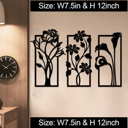 Wall Decor Bouquet 3 Pcs Set Wooden Home Decor Wall Decor Art For Home Office And Living Room