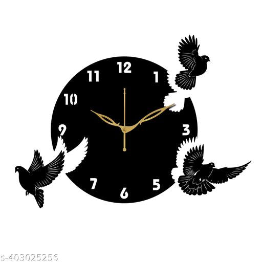 3d Wooden Bird Wall Clock