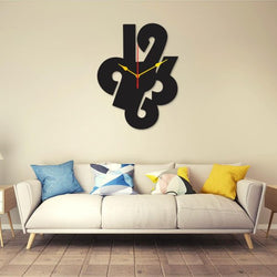 Digit Dial 12×12 Wall Clock I Wall Clocks For Bedroom I Quartz Watch Diy Design Black Color