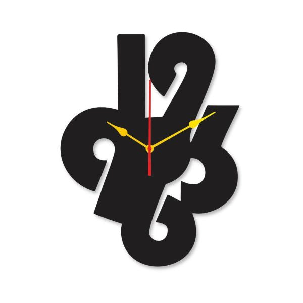 Digit Dial 12×12 Wall Clock I Wall Clocks For Bedroom I Quartz Watch Diy Design Black Color